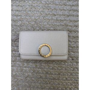 Authentic BVLGARI Leather CLIP 6 Keys Holder - Card Holder - Keys Case